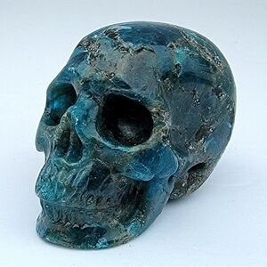 Blue Kyanite Skull Sculpture